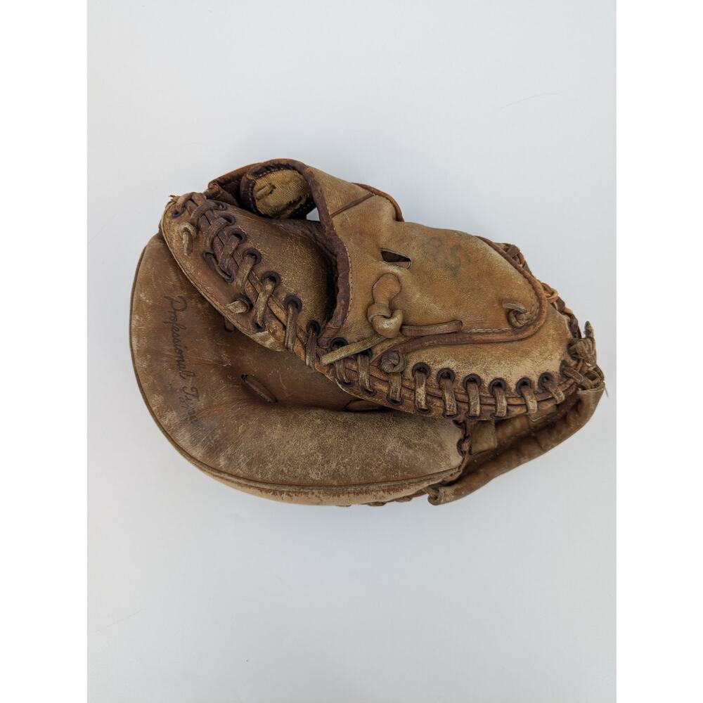 Vintage Top Grain Cow Hide Leather Deep Pocket Catcher's Mitt Glove 425C